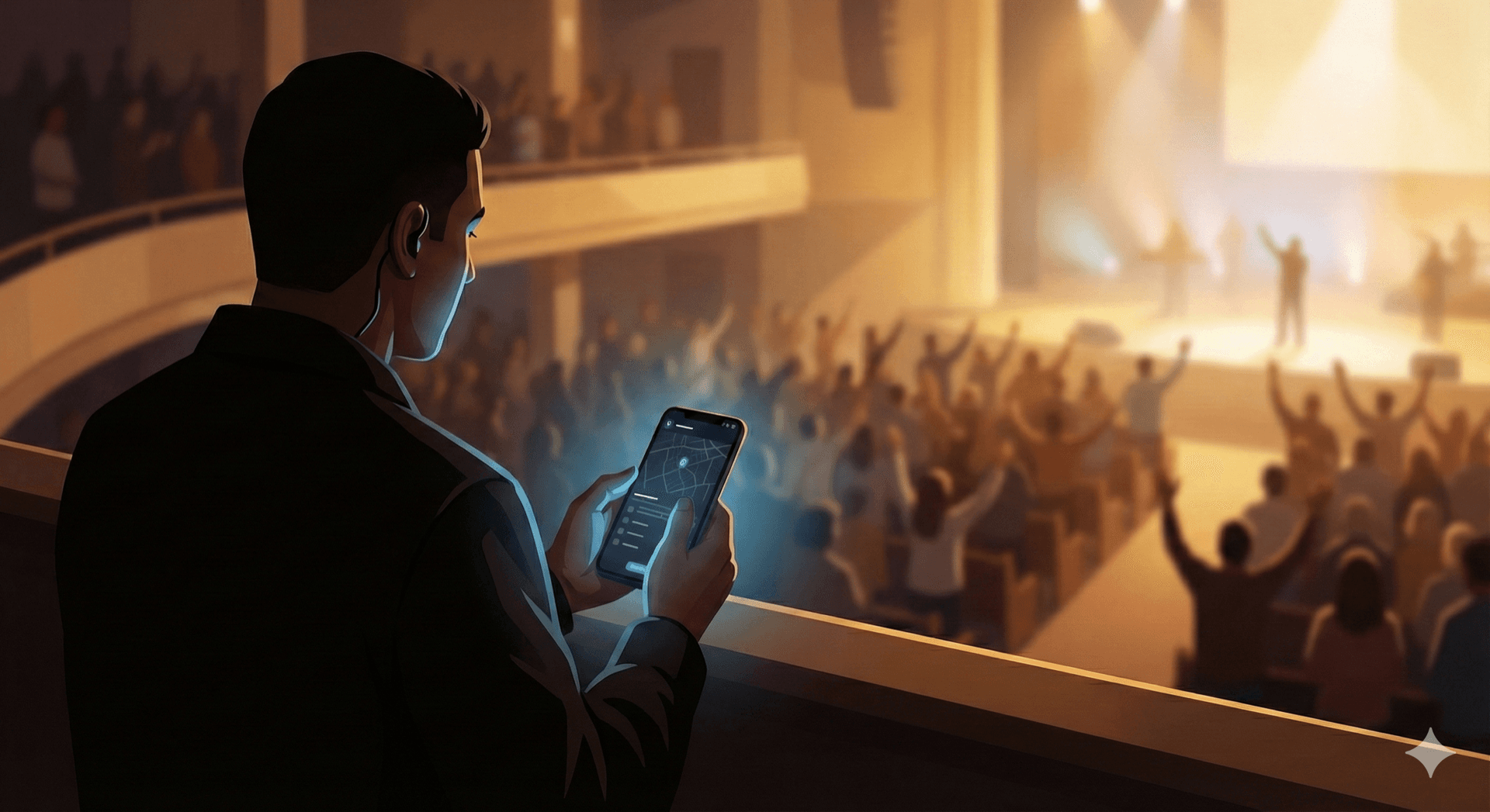 Church Safety Team Member monitoring overwatch App